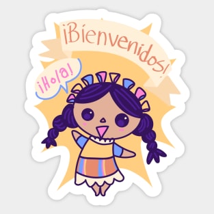 Muñequita de bienvenido! Sticker